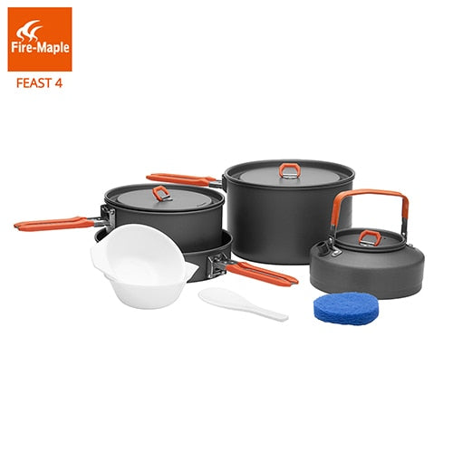 Fire Maple Frypan  Kettle  2 Pots and more Set Foldable Handle Feast - KiwisLove