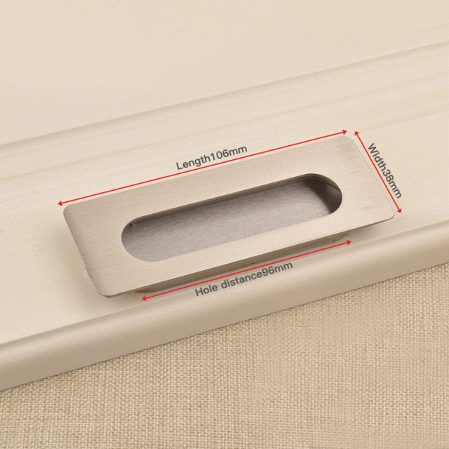 Hidden Door Handles Zinc Alloy Recessed Pull Sliding Door - KiwisLove