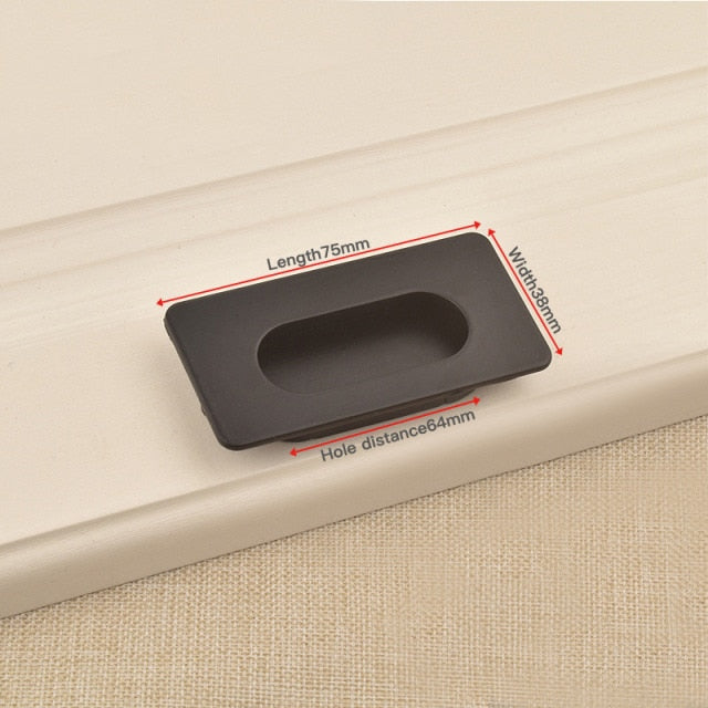 Hidden Door Handles Zinc Alloy Recessed Pull Sliding Door - KiwisLove