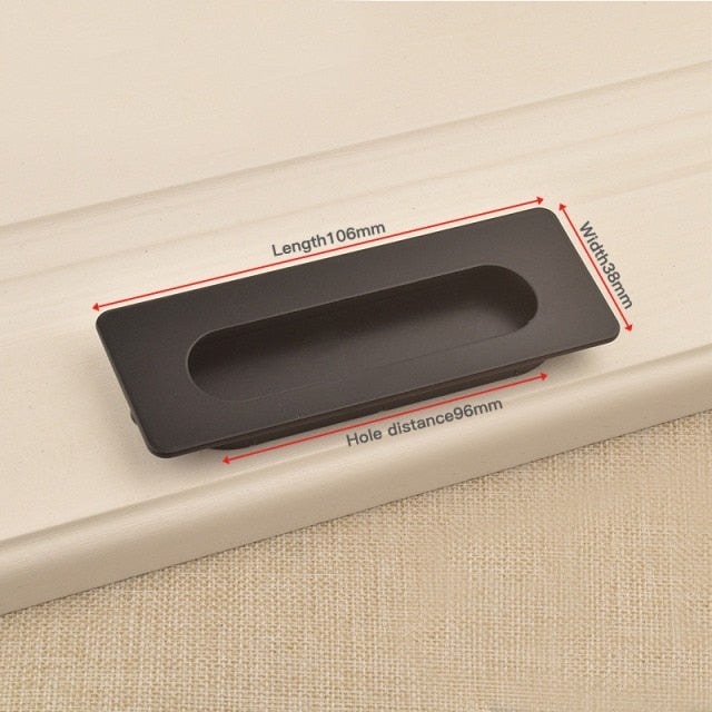 Hidden Door Handles Zinc Alloy Recessed Pull Sliding Door - KiwisLove