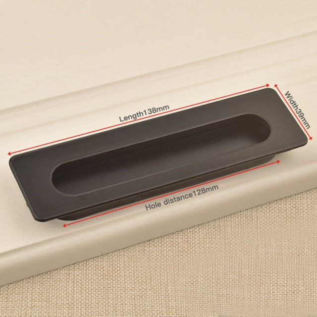 Hidden Door Handles Zinc Alloy Recessed Pull Sliding Door - KiwisLove