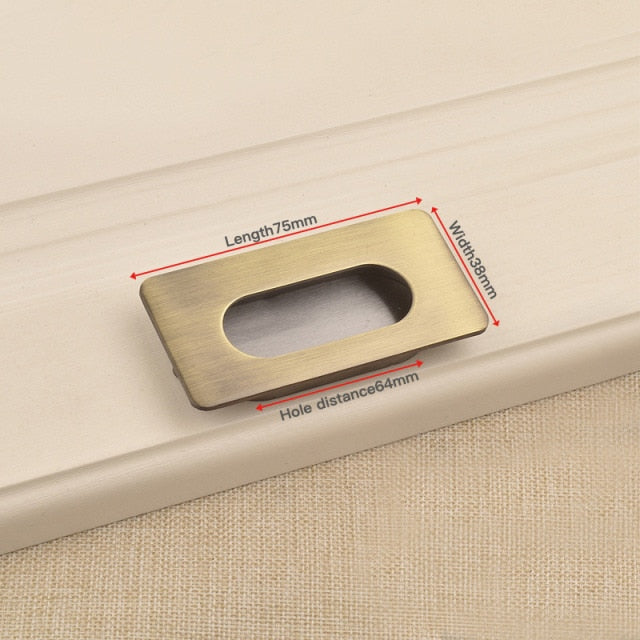 Hidden Door Handles Zinc Alloy Recessed Pull Sliding Door - KiwisLove