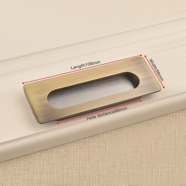 Hidden Door Handles Zinc Alloy Recessed Pull Sliding Door - KiwisLove