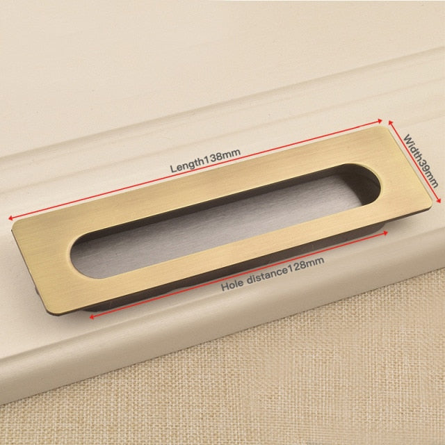 Hidden Door Handles Zinc Alloy Recessed Pull Sliding Door - KiwisLove