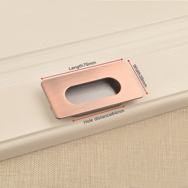 Hidden Door Handles Zinc Alloy Recessed Pull Sliding Door - KiwisLove