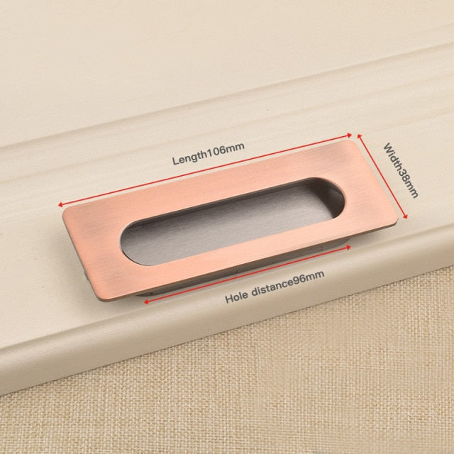 Hidden Door Handles Zinc Alloy Recessed Pull Sliding Door - KiwisLove