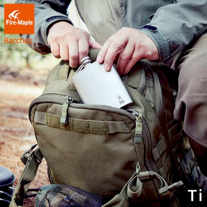 Fire Maple Titanium Hip Flask Bacchus 200ml 88g Drinkware Outdoor - KiwisLove