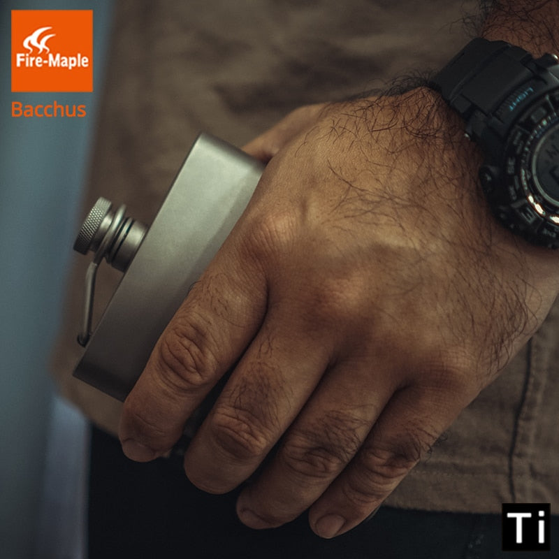 Fire Maple Titanium Hip Flask Bacchus 200ml 88g Drinkware Outdoor - KiwisLove