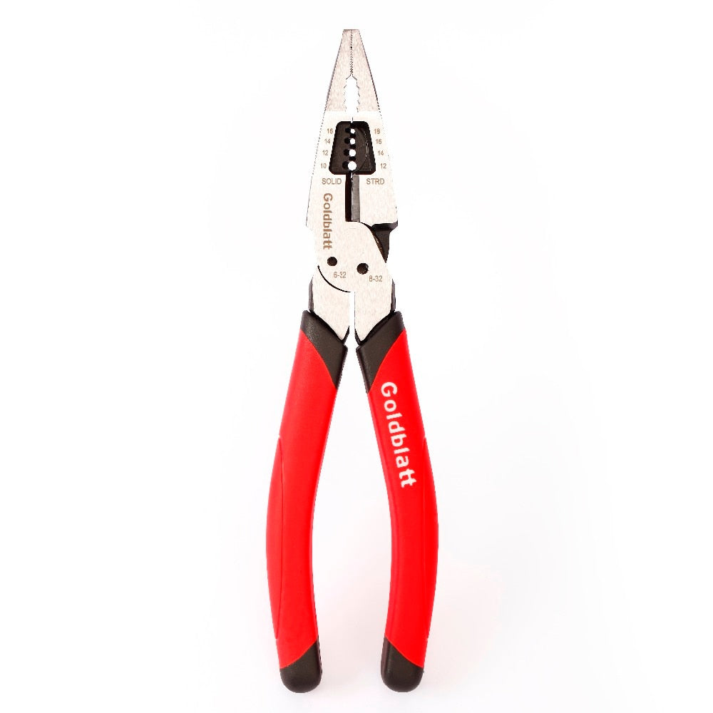 Goldblatt 8 inch Long Nose Pliers Multi Functional Plier Cable Wire Cutter Plier - KiwisLove