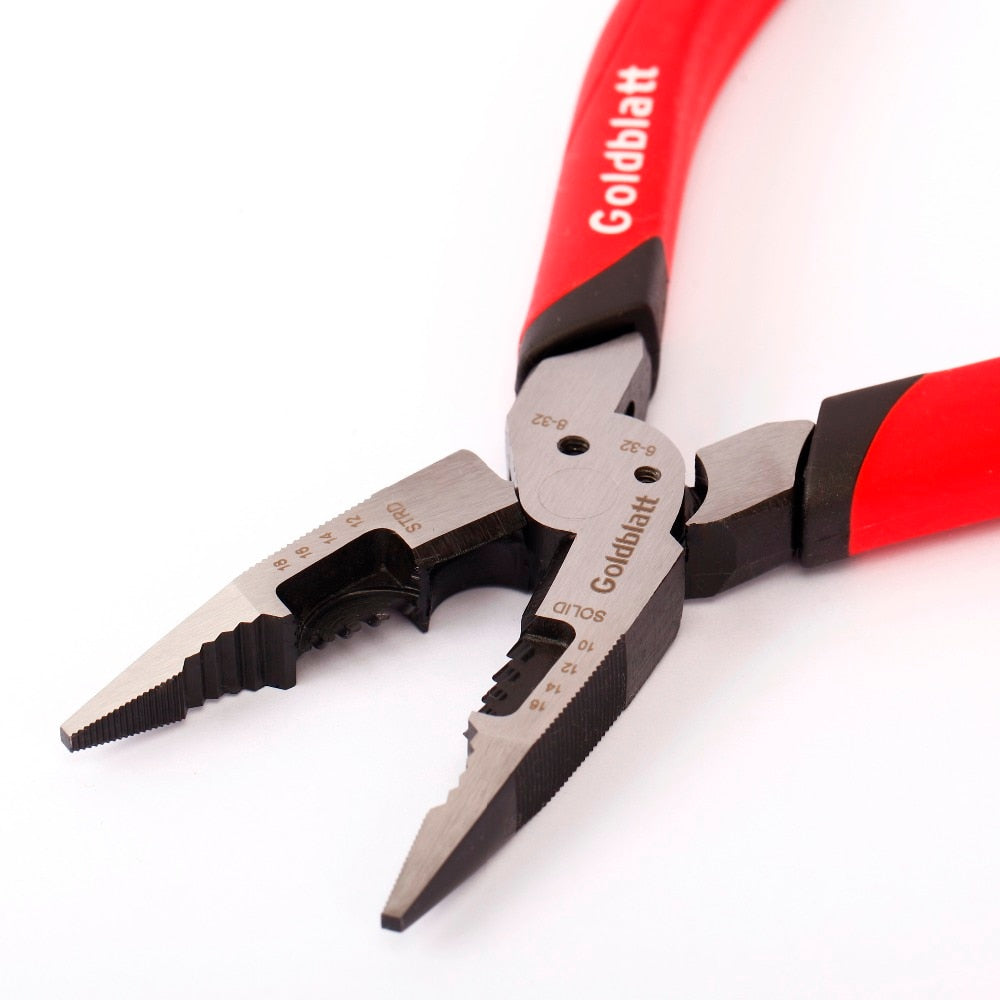 Goldblatt 8 inch Long Nose Pliers Multi Functional Plier Cable Wire Cutter Plier - KiwisLove