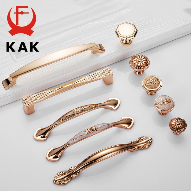 Champagne Door Handles Zinc Alloy - KiwisLove