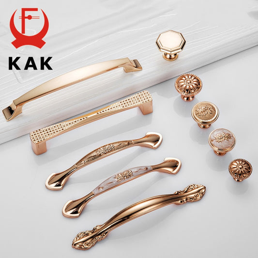 Champagne Door Handles Zinc Alloy - KiwisLove