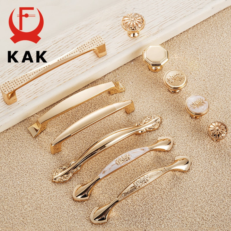 Champagne Door Handles Zinc Alloy - KiwisLove