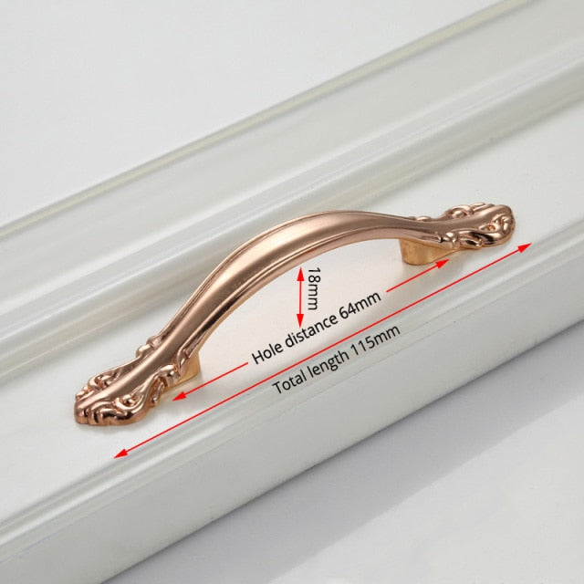 Champagne Door Handles Zinc Alloy - KiwisLove