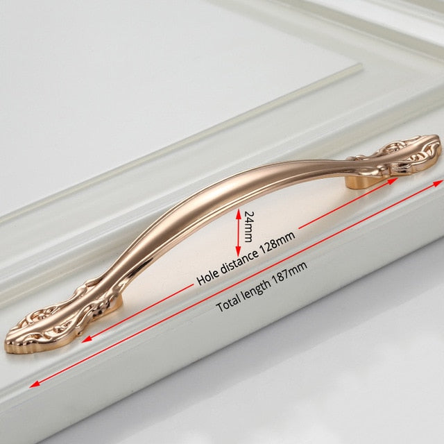 Champagne Door Handles Zinc Alloy - KiwisLove