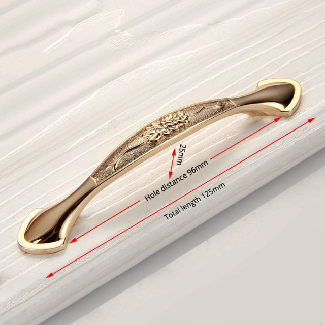 Champagne Door Handles Zinc Alloy - KiwisLove