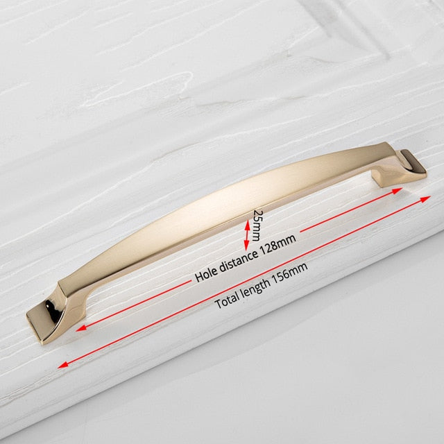 Champagne Door Handles Zinc Alloy - KiwisLove