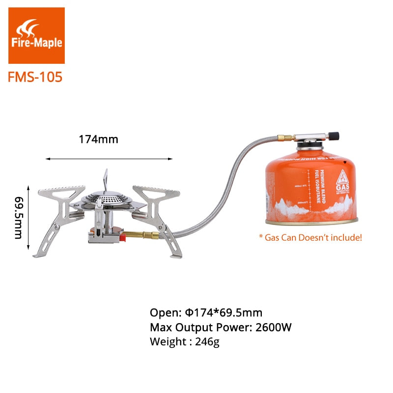 Fire Maple FMS-105  Gas Burners Stove  Portable Compact Split  2600W - KiwisLove