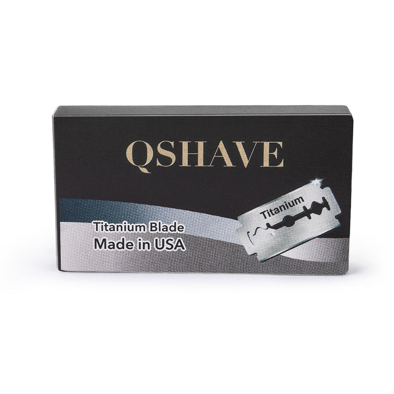 Qshave IT Razor Blade Straight  Titanium Double Edge Classic Safety  100 Blades - KiwisLove