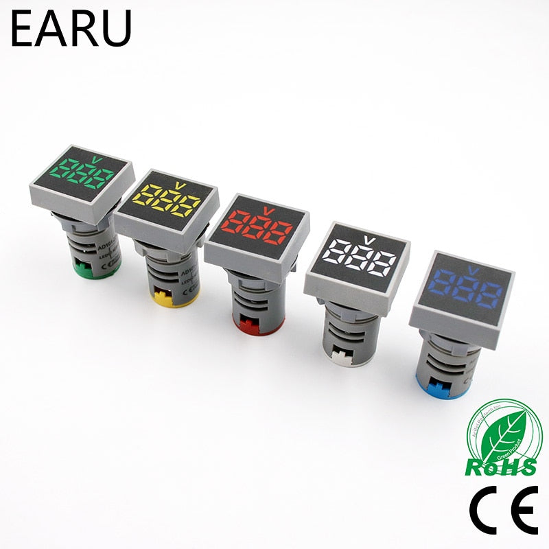 Digital LED Voltmeter Voltage Meter Indicator Pilot Light Ammeter Ampermeter Current Tester - KiwisLove