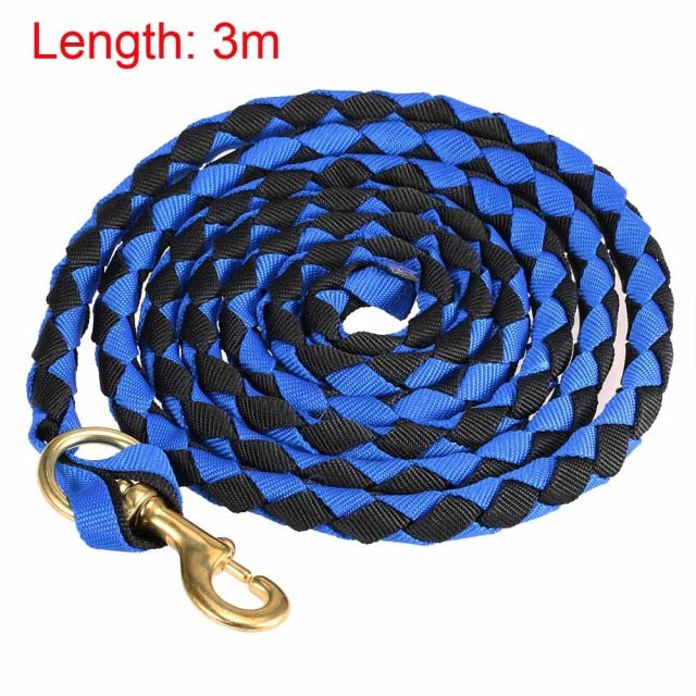 Horse Rope Halters with Brass Snap Training Rope Horse Riding Racing  Braid - KiwisLove