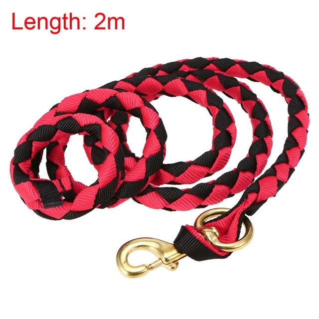 Horse Rope Halters with Brass Snap Training Rope Horse Riding Racing  Braid - KiwisLove