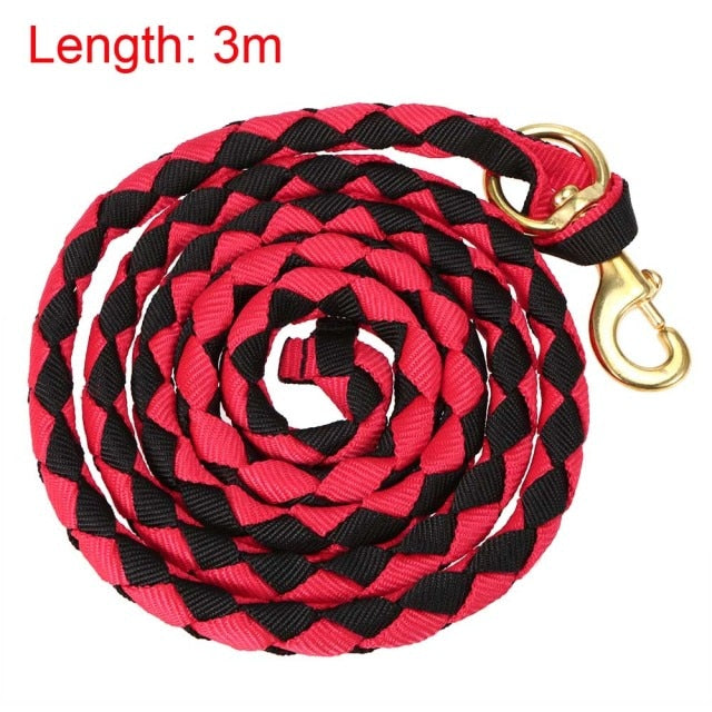 Horse Rope Halters with Brass Snap Training Rope Horse Riding Racing  Braid - KiwisLove