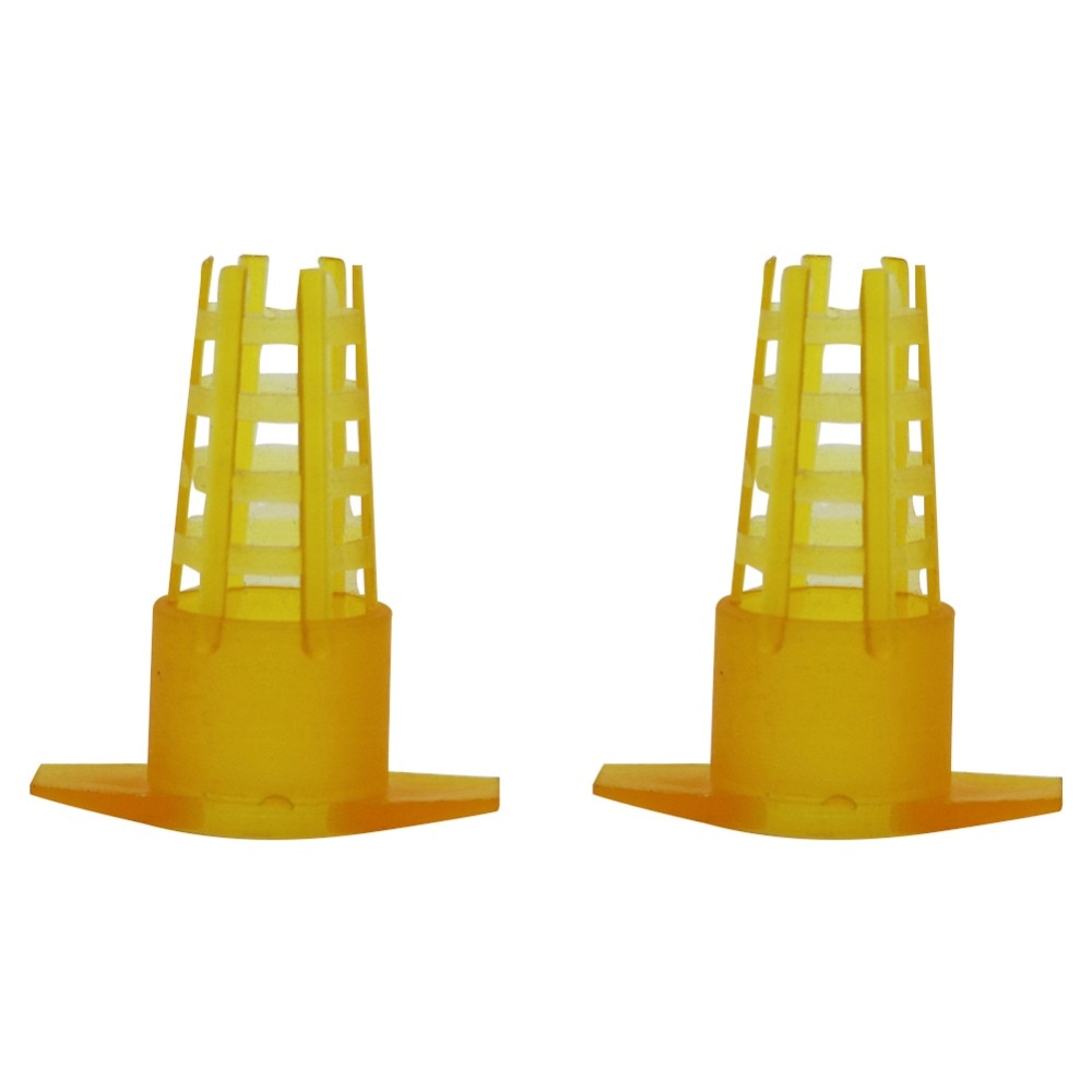 300Pcs Beekeeping Tools Cell Protector Cages Yellow Plastic Bee Queen Cage Protective Cover Beekeeping Equipment - KiwisLove