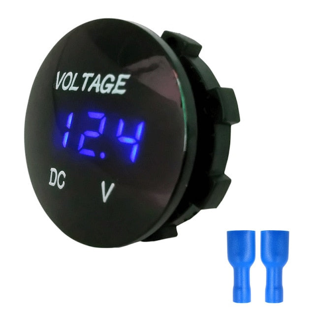 Auto Boat Car LED Panel Mini Digital Volt Voltage Meter Tester Motorcycle - KiwisLove