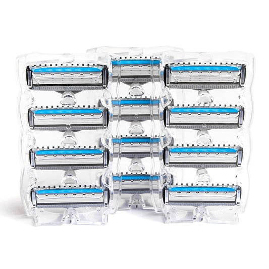 QShave Blue Series Blade  Razor Refill 12 Cartridges (Only Blades No Handle) - KiwisLove
