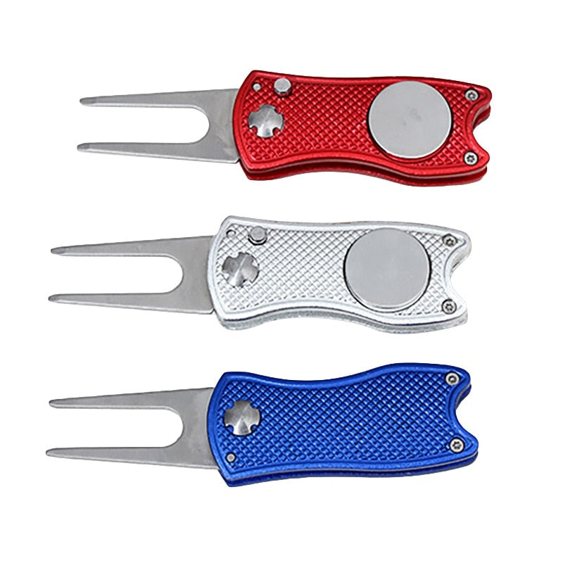 mini Foldable Golf Divot Tool with Golf Ball Tool Marker Pitch Cleaner - KiwisLove