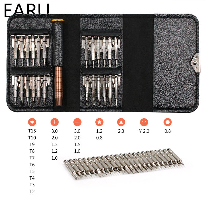 Screwdriver Set 25 in 1 Torx Precision For Phones Tablet PC HEX - KiwisLove