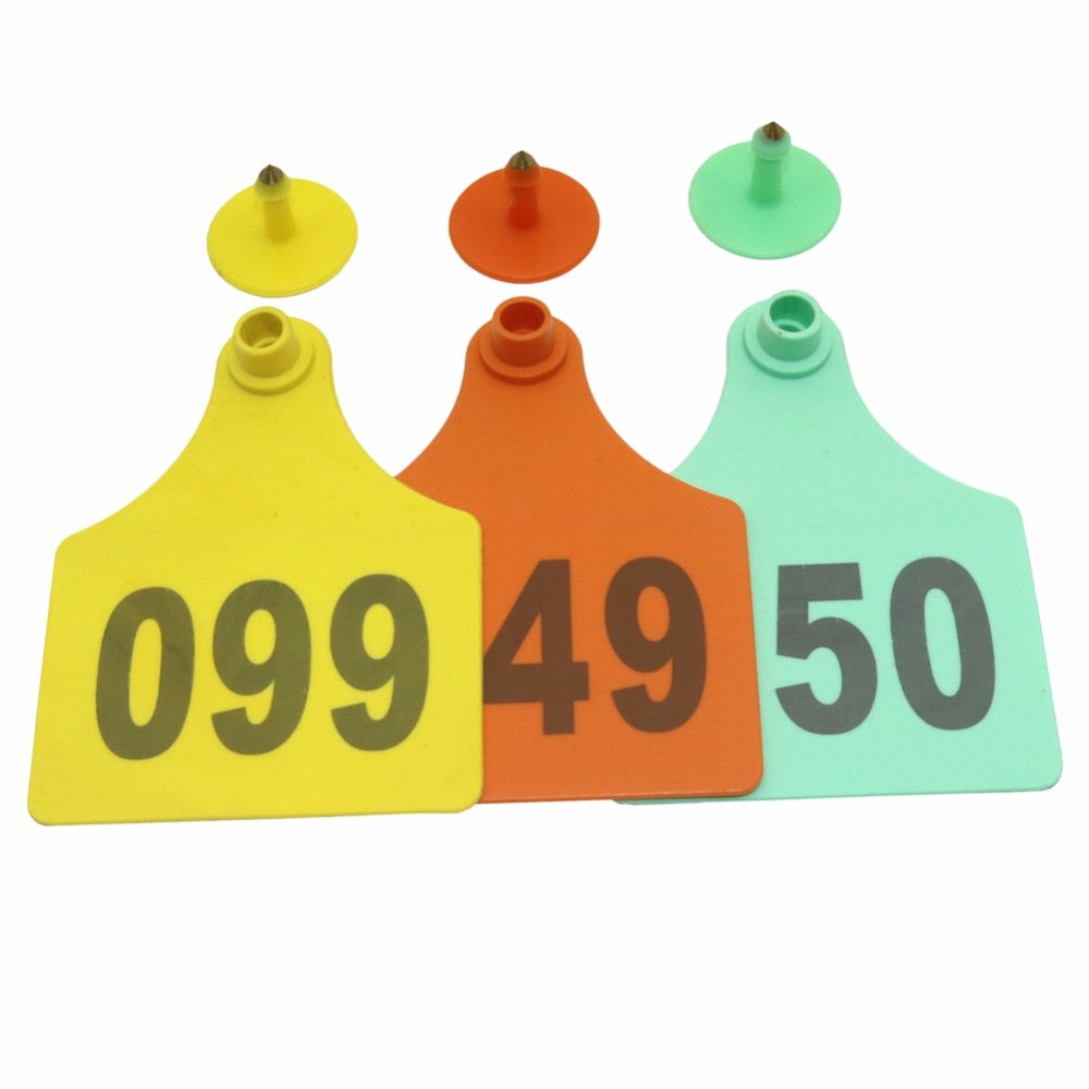 100 Pcs/set Animal Cow Cattle Large Plastic Numbering NO.001-100 - KiwisLove