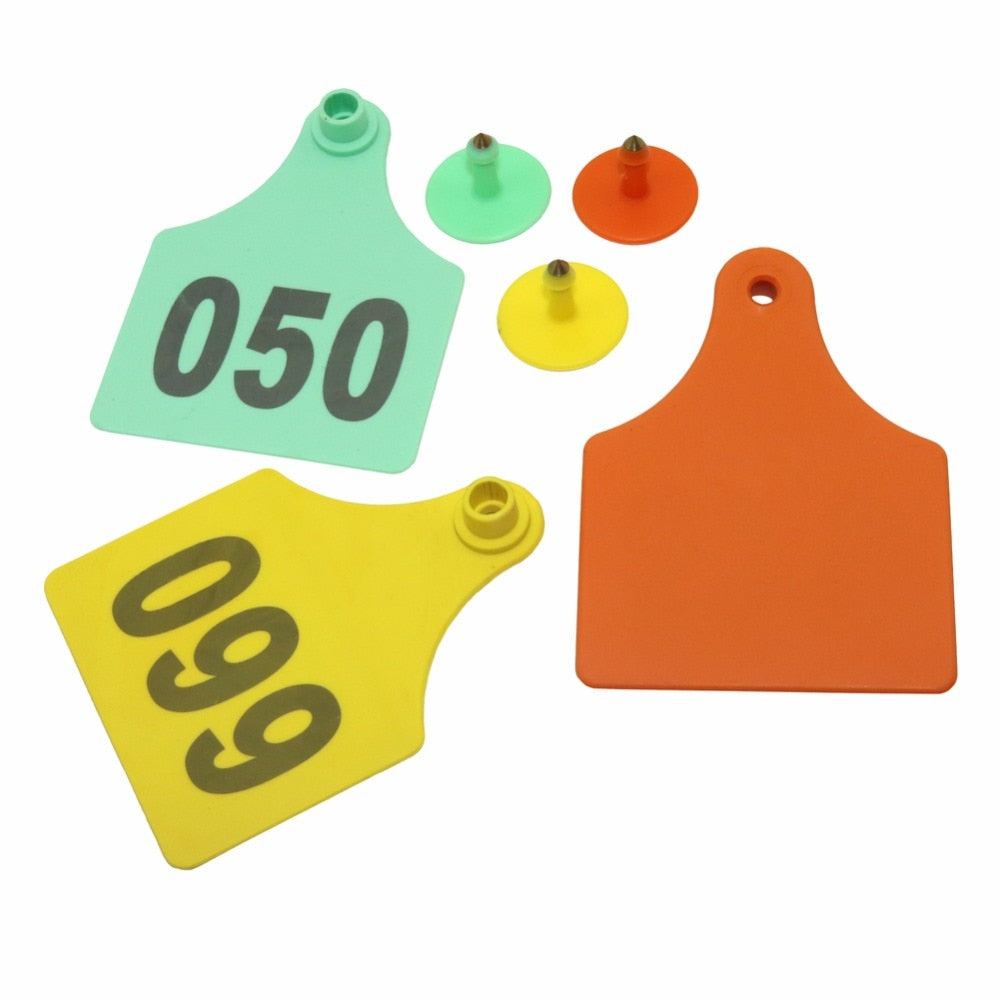 20Pcs Cow Cattle Large Ear Tag Laser Typing Plastic Digital Numbering - KiwisLove