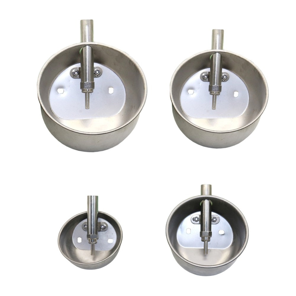 2 Pcs Pig Water Bbowl Stainless Steel Drinking Water Trough Sow - KiwisLove