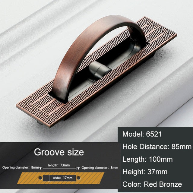 Vintage Hidden Door Handles Recessed Flush Pull Cover - KiwisLove