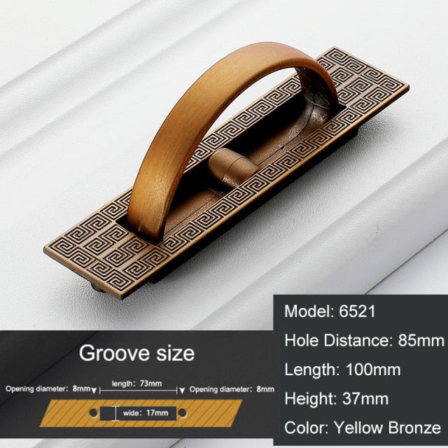 Vintage Hidden Door Handles Recessed Flush Pull Cover - KiwisLove