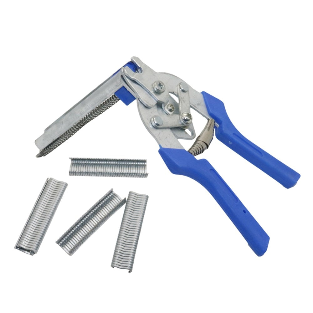 1 Set Fastening Clamp Chichen Rabbit Fox Bird Dog Cage Clamp Installation Kit Installation Poultry Cage Plier & 600 Nails - KiwisLove