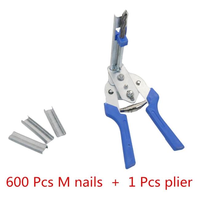1 Set Fastening Clamp Chichen Rabbit Fox Bird Dog Cage Clamp Installation Kit Installation Poultry Cage Plier & 600 Nails - KiwisLove