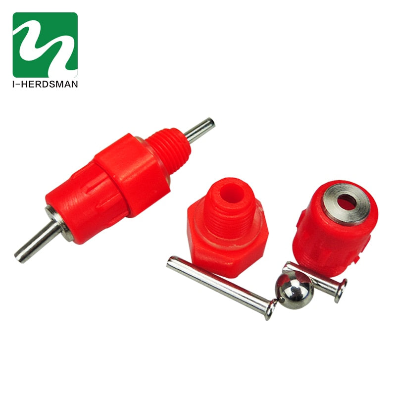 10 Pcs Water Nipple Chicken Feeders and Drinkers 360 Angle Poultry - KiwisLove