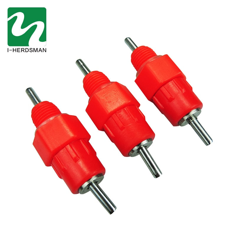 10 Pcs Water Nipple Chicken Feeders and Drinkers 360 Angle Poultry - KiwisLove