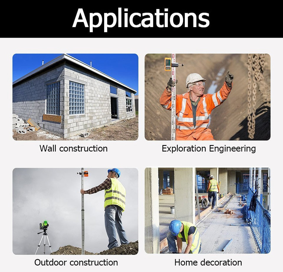 Huepar Digital LCD Laser Receiver Outdoor LR-6RG Red & Green Beam Cross Line - KiwisLove