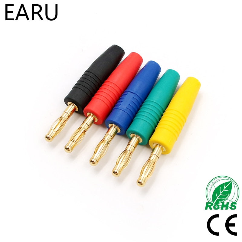 4pcs New 4mm Plugs Gold Plated Musical Speaker Cable Wire Pin Banana - KiwisLove