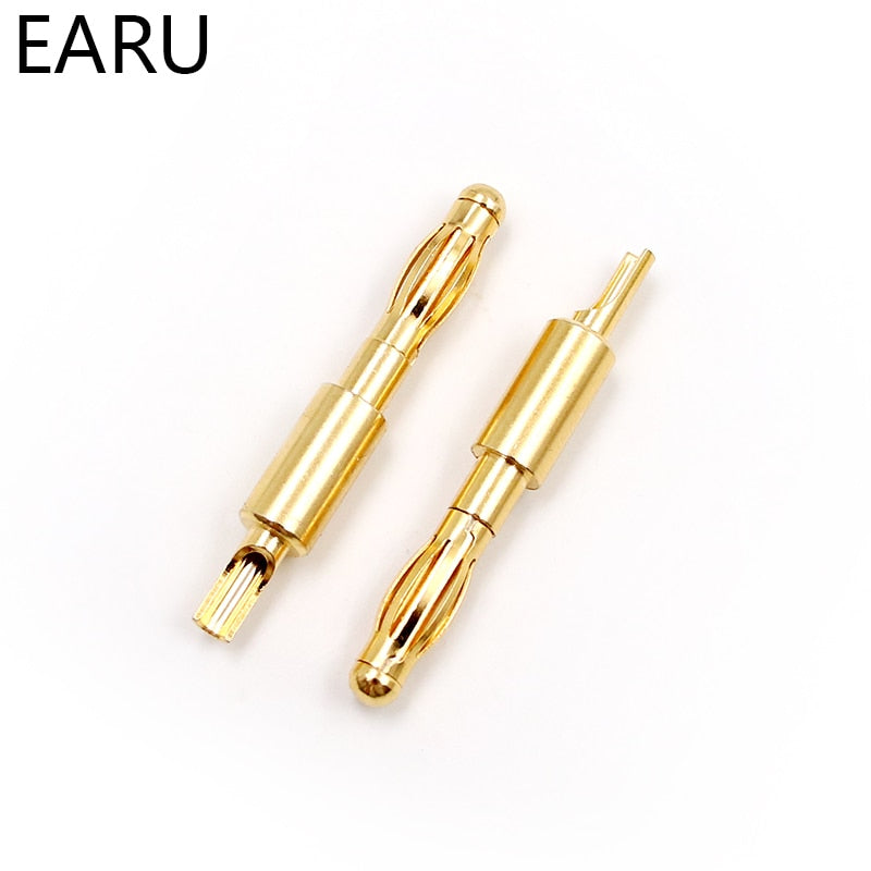 4pcs New 4mm Plugs Gold Plated Musical Speaker Cable Wire Pin Banana - KiwisLove
