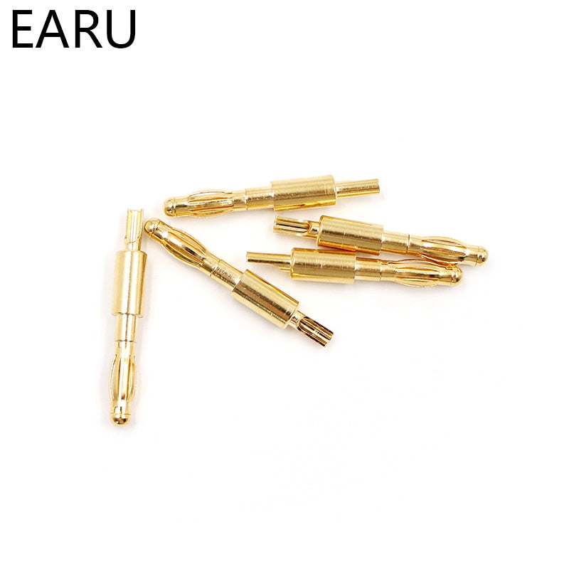 4pcs New 4mm Plugs Gold Plated Musical Speaker Cable Wire Pin Banana - KiwisLove