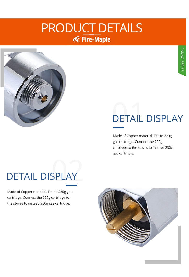 Fire Maple LPG Adapter Gas Connector Propane Small Tank Input Adaptor - KiwisLove
