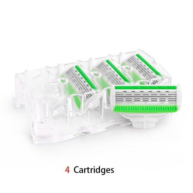 QShave Green Blade Lady Personalized Shaving Razor X5 USA Blade Women Razor Blade - KiwisLove