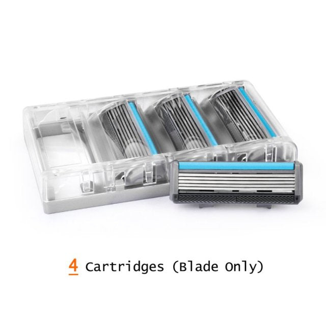 Qshave Black Spider Man Manual Shaving Razor Germany X5 Blade with Trimmer Blade, - KiwisLove