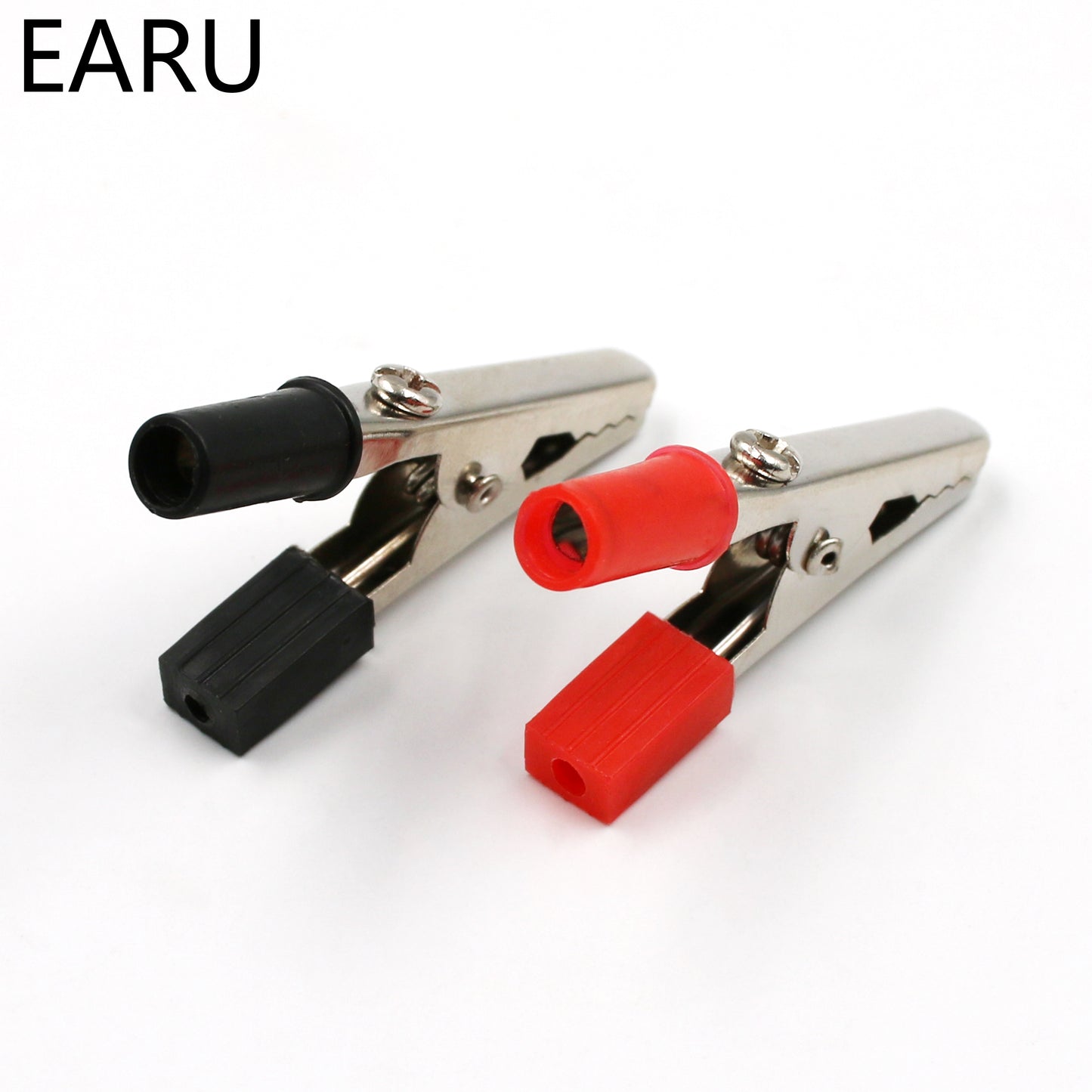 10pcs 50mm Plastic Handle Test Probe Metal Alligator Clips Connector - KiwisLove