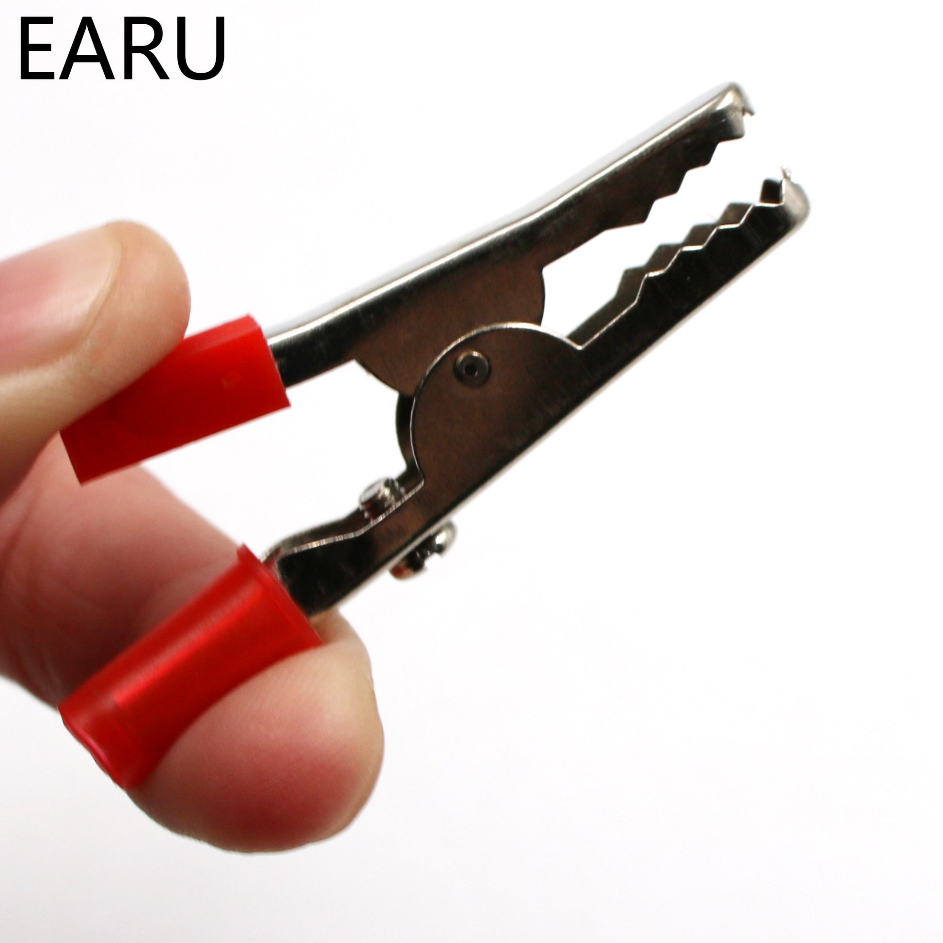 10pcs 50mm Plastic Handle Test Probe Metal Alligator Clips Connector - KiwisLove